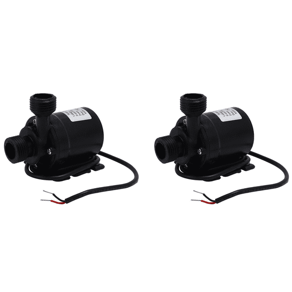 2X 800L/H 5M DC 12V Solar Brushless Motor Water Circulation Water Pump Submersibles Water Pumps,2 x Solar Water Pump,black