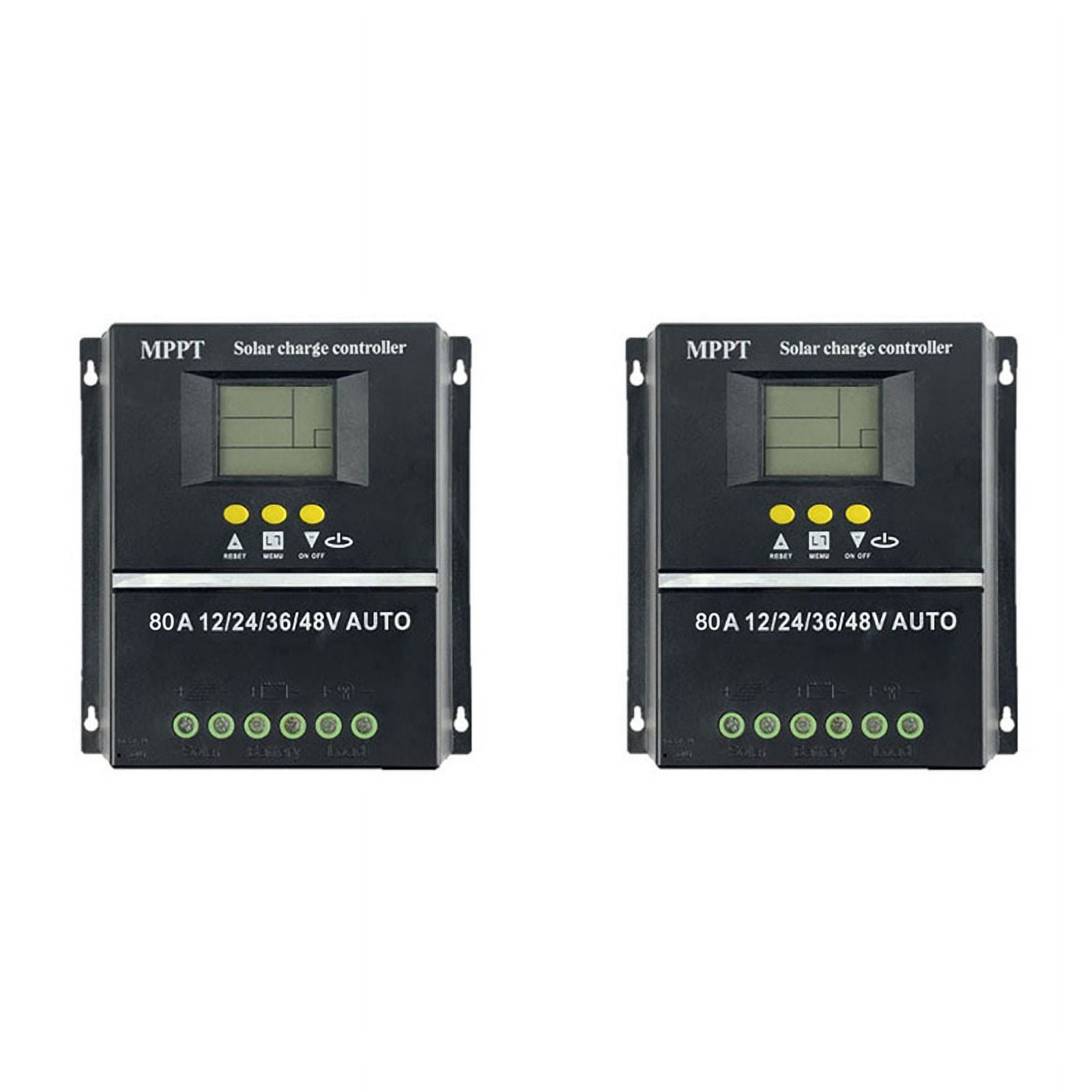 2X 80A MPPT/PWM Solar Charge Controller 12V/24V/36V/48V Auto Controller Tools Solar PV Battery Charger with LCD