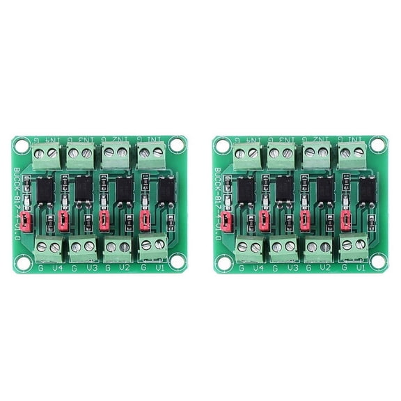 2X 817 Optocoupler 4 Channel Voltage Isolation Board Voltage Control Switching Driver Module Optical Isolation Module
