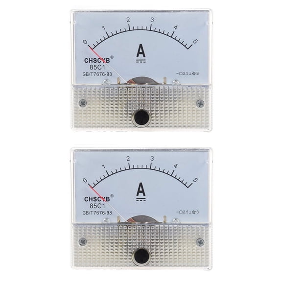 2X 85C1-A Analog Current Panel Meter DC 5A AMP Ammeter