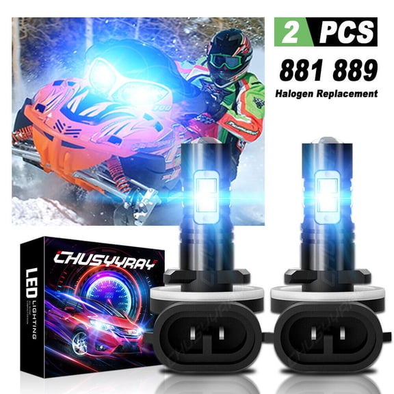2X 881 LED Fog Light Driving Bulbs DRL 862 886 889 894 896 898 Plug&Play 8000K Ice Blue