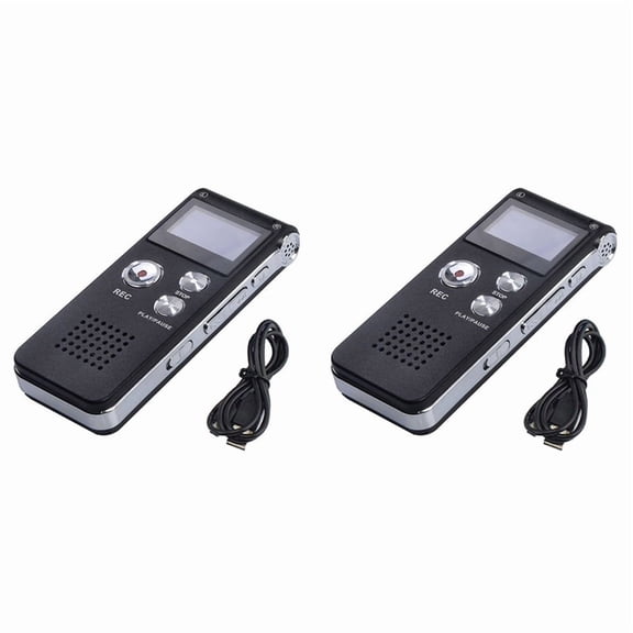 2X 8G Voice Recorder, High-Definition Noise Reduction MP3 Player, Suitable for Meetings and Other Occasions