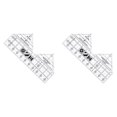 thumbnail image 1 of 2X 90 Degree Double Strip Quilt Ruler, 10 Inch Acrylic Quilting Triangle Rulers, Non-Slip Quilting Rulers and Templates, 1 of 6