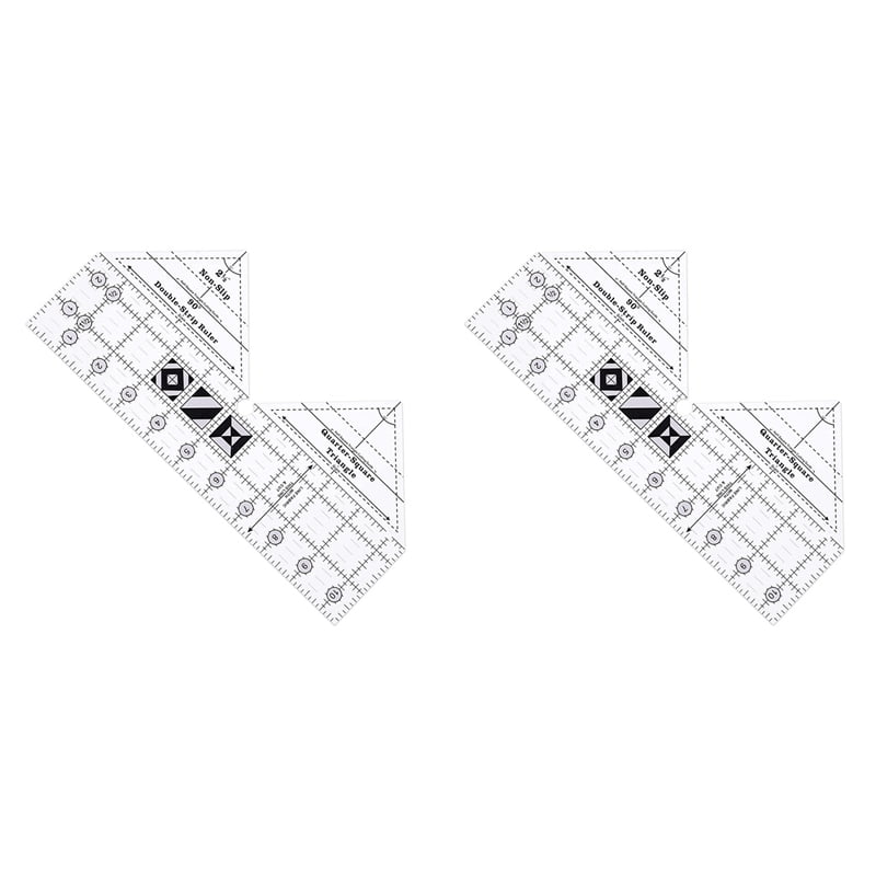 2X 90 Degree Double Strip Quilt Ruler, 10 Inch Acrylic Quilting ...