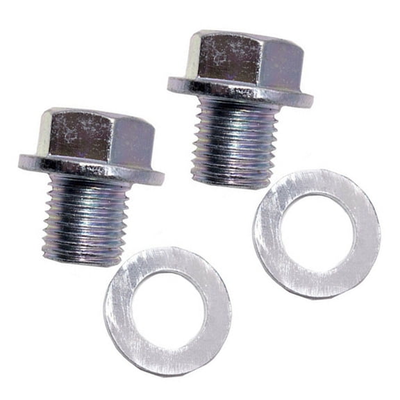 2X 90009-R70-A00 Engine Oil Pan Drain Bolt Plug with Washer for /,2 x Oil Pan Drain Bolt Plug 2 x Washer,Silver