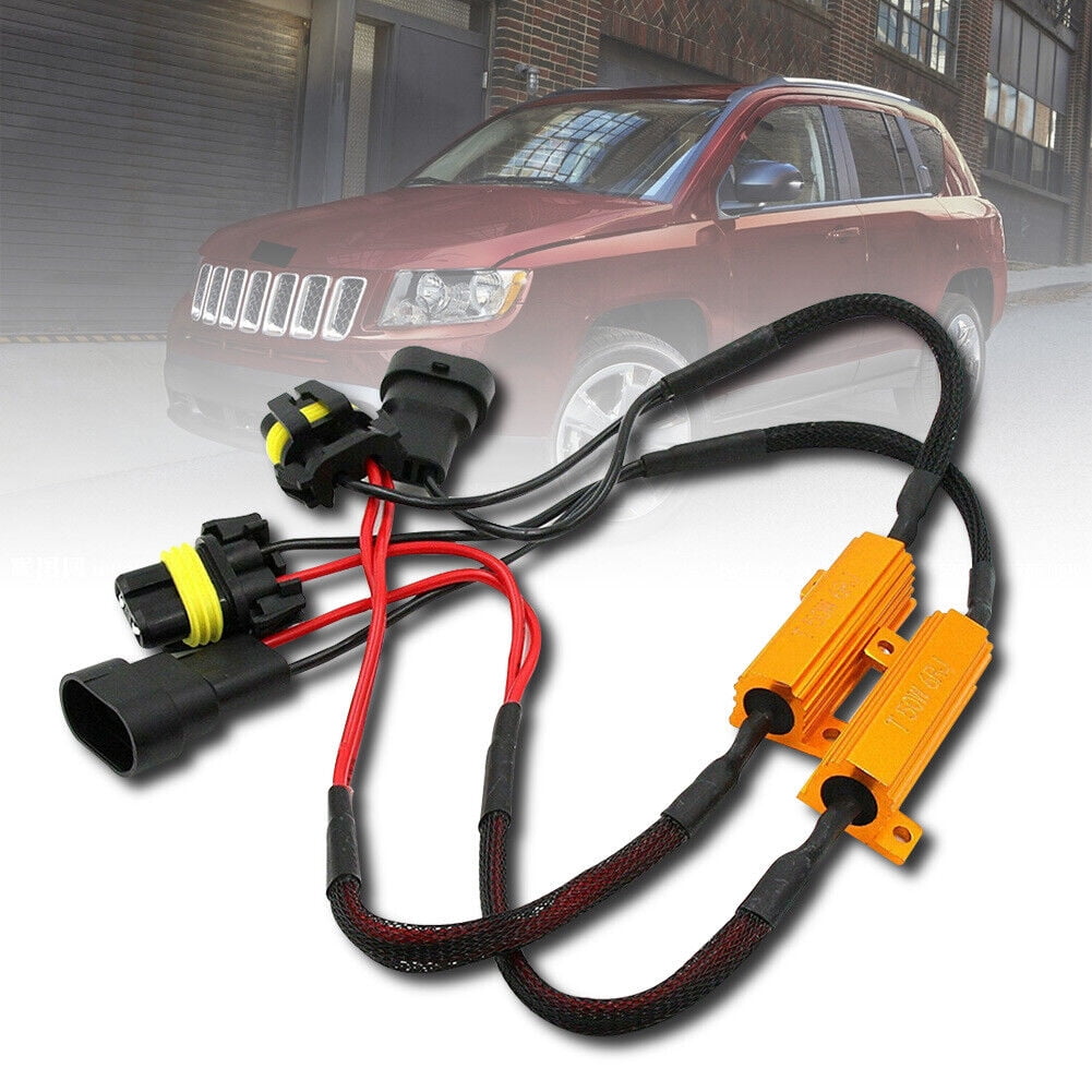 2X 9006/HB4 LED HID Headlight DRL Fog Light Load Resistors Wiring
