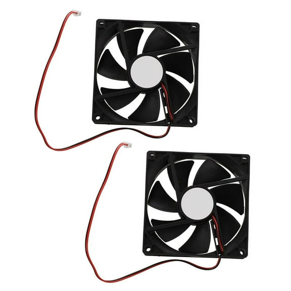 2X 90mm x 25mm DC 12V 2Pin Cooling Fan for Computer Case CPU Cooler,2 x CaseFan,Black