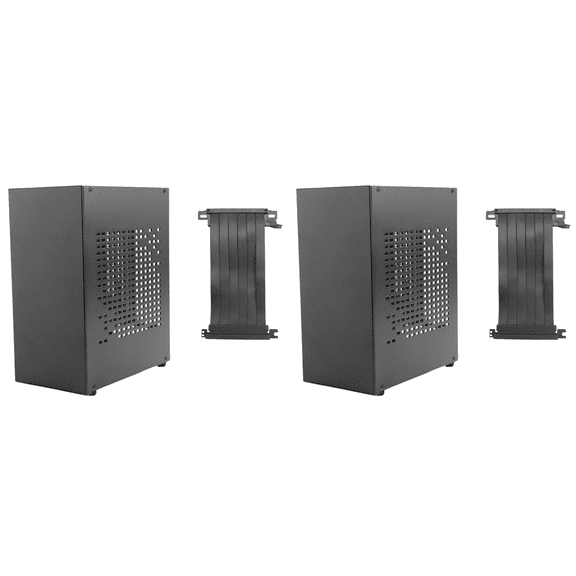 2X A07 Mini ITX Computer Case Chassis HTPC Host USB3.0 Enclosure with Graphics Card Extension Cable(A)