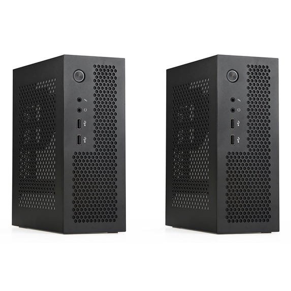 2X A09 HTPC Computer Case Mini ITX Gaming PC Chassis Desktop Chassis USB2.0 Computer Case Home Computer Case Black