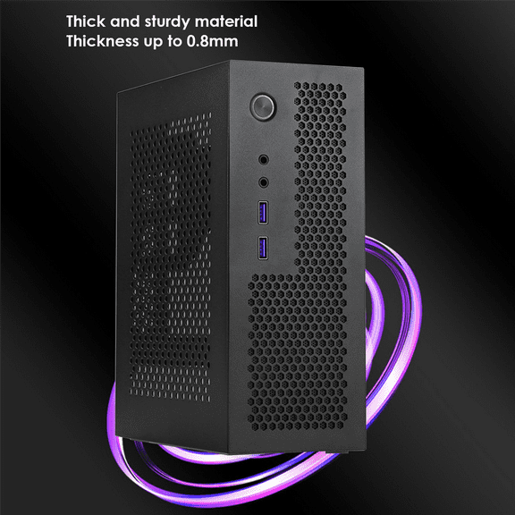 2X A09 HTPC Computer Case Mini ITX Gaming PC Chassis Desktop Chassis USB3.0 Computer Case Home Computer Case Black
