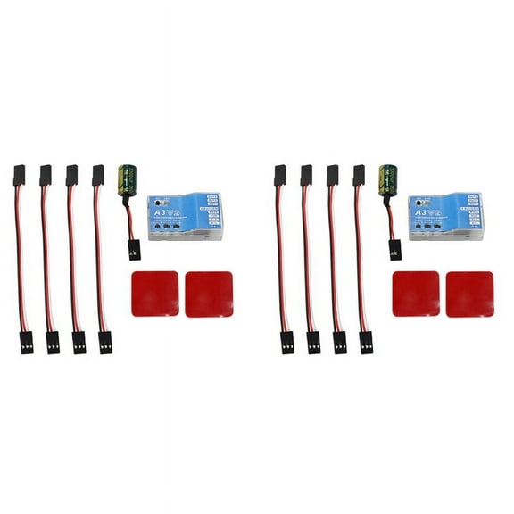 2X A3 V2 Flight Controller Stabilizer 4 Flight Modes for RC Airplane Airplane RC Metal Gift Accessory for RC Lovers
