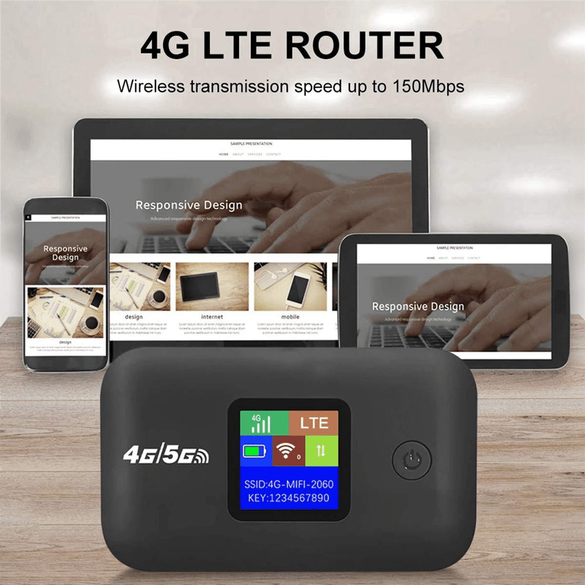 2X A8 4G Lte Router Wireless Wifi Modem 3000mAh Mini Outdoor Hotspot ...