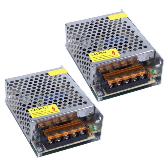 2X AC 110-220V DC 24V 2A 48W Switch Power Supply Transformer for LED Strip Light,2 x Switch Power Supply,Silver Tone
