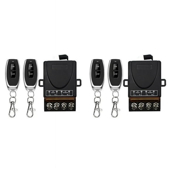 2X AC 220V 30A 1CH 433MHz Wireless Remote Control Switch Relay Receiver + Off/on Transmitter