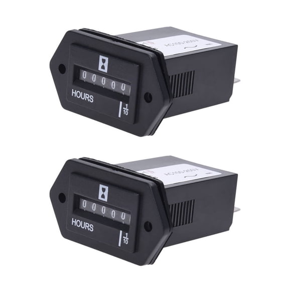 2X AC100-250V Electromechanical Hour Meter Counter