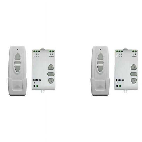 2X AC220V Motor Remote Switch Controller Projection Screen Motor Wireless Switch 433MHz UP Down Stop Forwards Reverse,White
