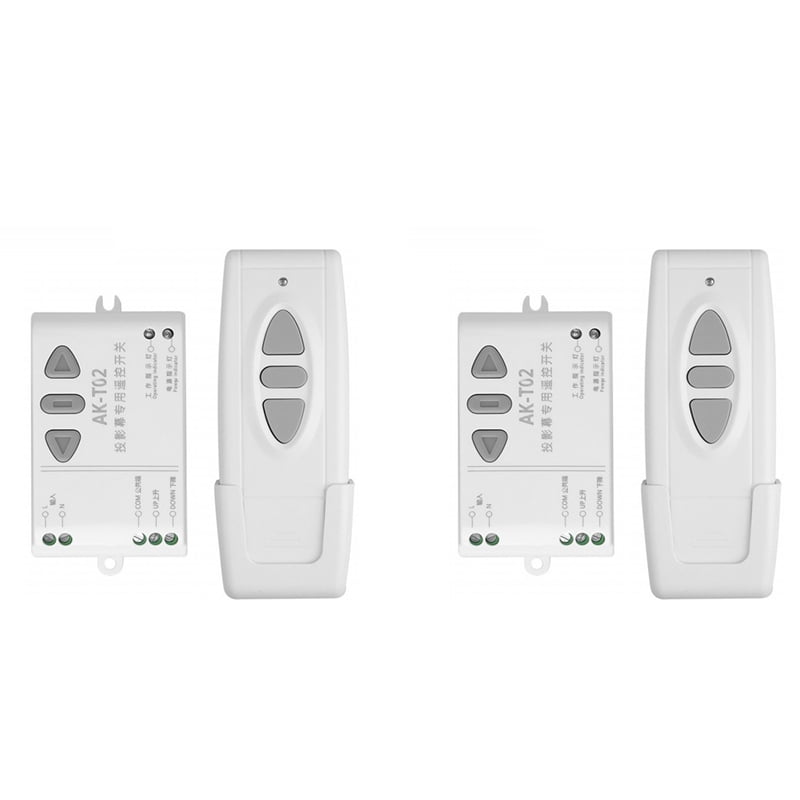 2X AC85-250V Motor Remote Switch Controller Projection Screen 433 UP ...