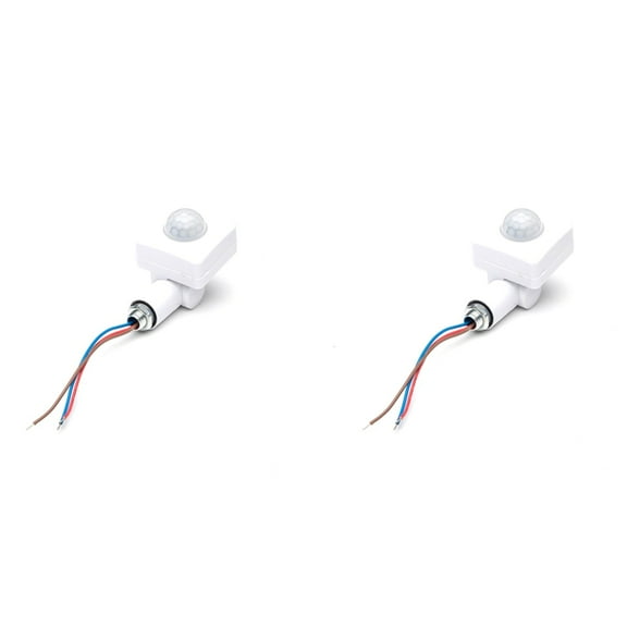 2X AC85-265V IP65 Motion Sensor Adjustable PIR Switch Ultrathin LED Light PIR Outdoor Motion Sensor Detector,10Mm White