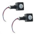thumbnail image 1 of 2X AC85-265V IP65 Motion Sensor Adjustable PIR Switch Ultrathin LED Light PIR Outdoor Motion Sensor Detector,10mm Black, 1 of 10