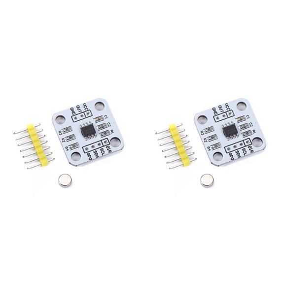 2X AS5600 Magnetic Encoder Magnetic Induction Angle Measurement Sensor Module 12bit High with Magnet 1set