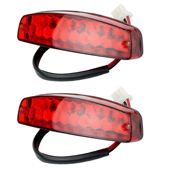 2X ATV 12V 3 Wire Brake Stop Light License Taillight Red for ATV Off Road Motorcycle Signal Lamp Accessories Car Lights,2 x ATV Taillight,red