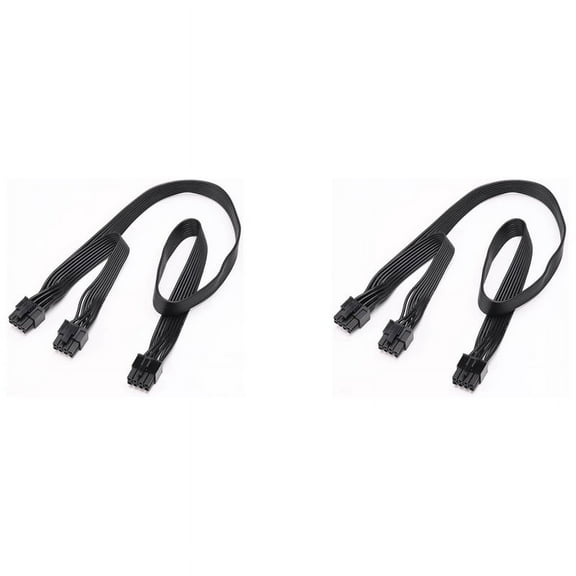 2X ATX CPU 8-Pin Male to PCIe 8-Pin (6+2) Male Supply Cable for Modular Supply RM/HX/-M