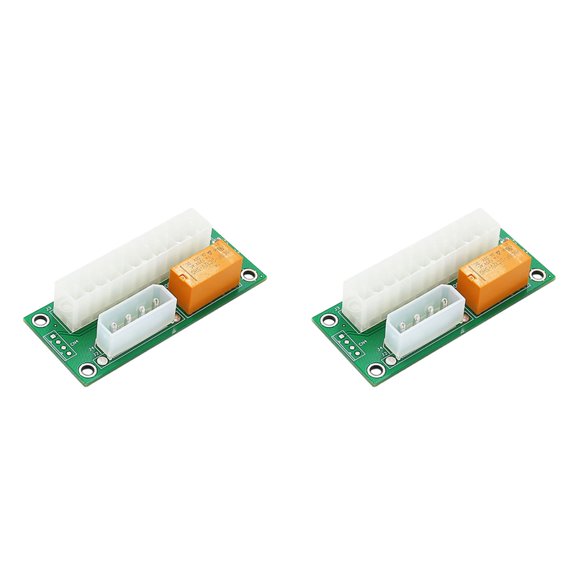2X ATX Dual PSU Multiple Power Supply Adapter Synchronous Power Board Add 2PSU with Power LED to Molex 4 Pin Connector