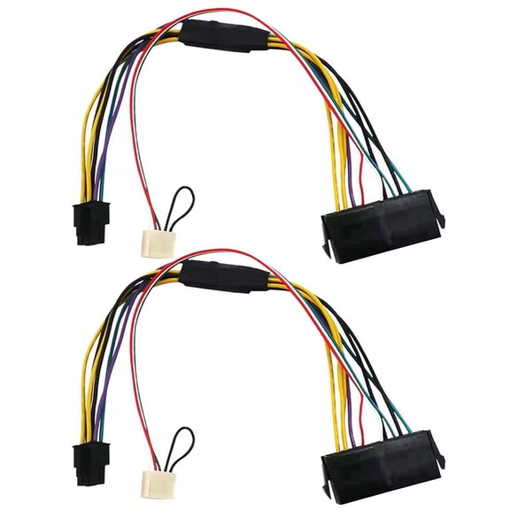 2X ATX PSU Power Supply Cable 24P to 6P Male Mini 6P Connector for ProDesk 600 G1 600G1 Mainboard Conversion Wire,2 x ATX PSU Power Supply Cable