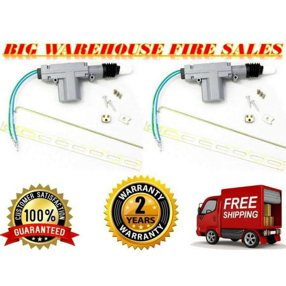 2X Absolute Universal Power Door Lock 2 Wire Actuator Motor Kit DLA