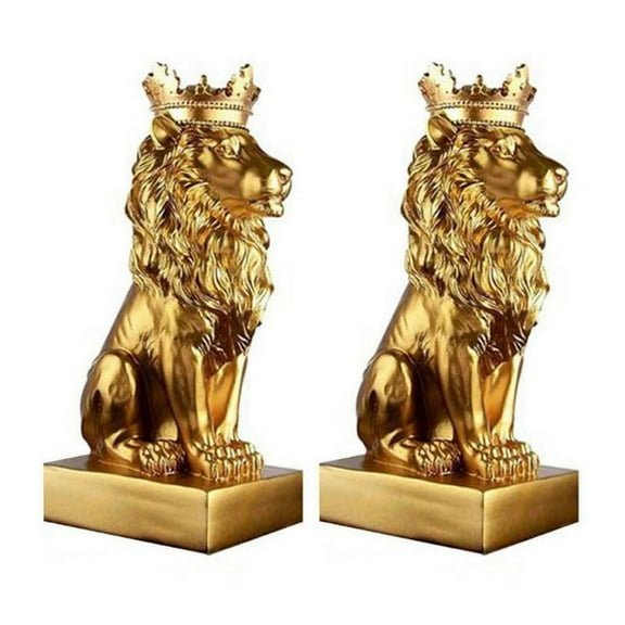 Crown Lion Statue 21mm Aluminum alloy Sculpture