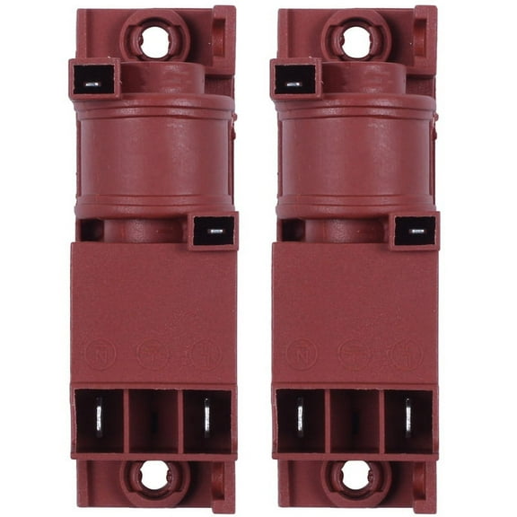 2X Ac220V Gas Stove Ac Pulse Safe Efficient Pulse Igniter 2 Terminal Two Outlets Connections European Oven Stove,2xPulse igniter,Red-brown