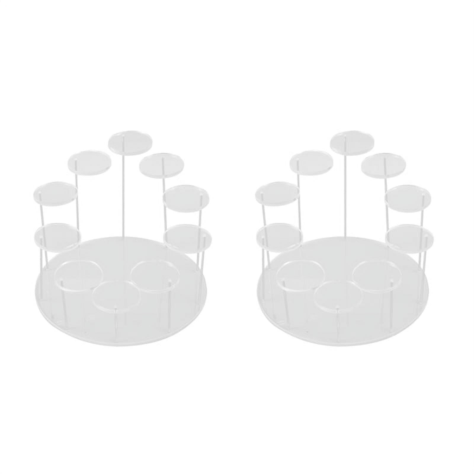 2X Acrylic Cupcake Holder Stand, Round Cupcake Tower Display Stand