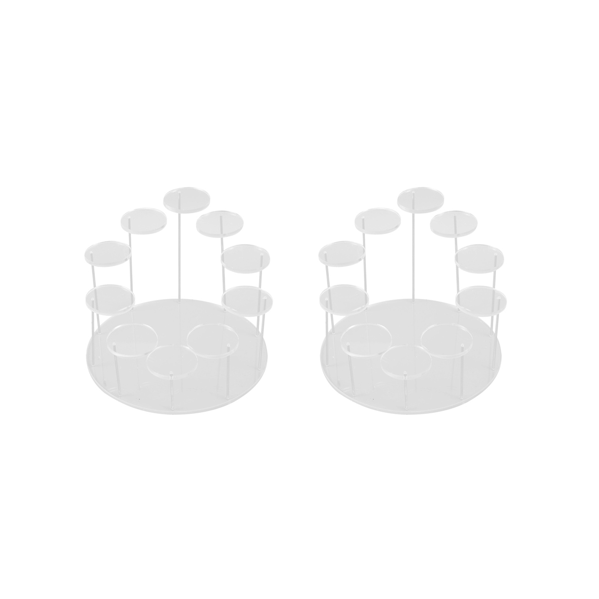 2X Acrylic Cupcake Holder Stand, Round Cupcake Tower Display Stand