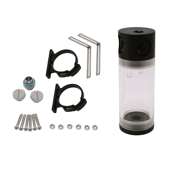 2X Acrylic Cylinder Reservoir Water Tank G1/4 50mm x 140mm for Pc Liquid Cooling Water Cooling Kit for Computer Cpu