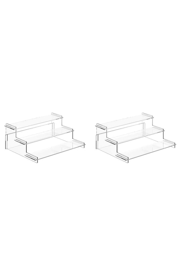 2X Acrylic Risers Display Stand, Cupcake Holder, Perfume Organizer Stand, Display Shelf for Figures and Collection
