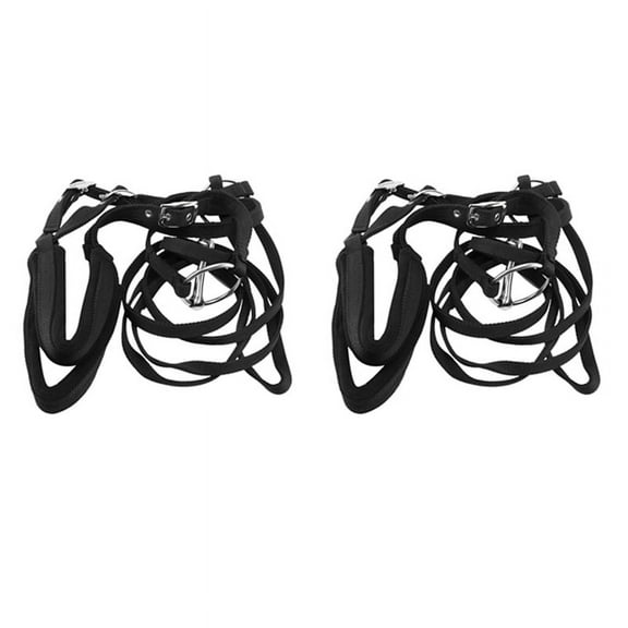 2X Adjustable Equipment Halter Horse Bridle with Bit and Rein Belt for Horse Equestrian Soft Thicken