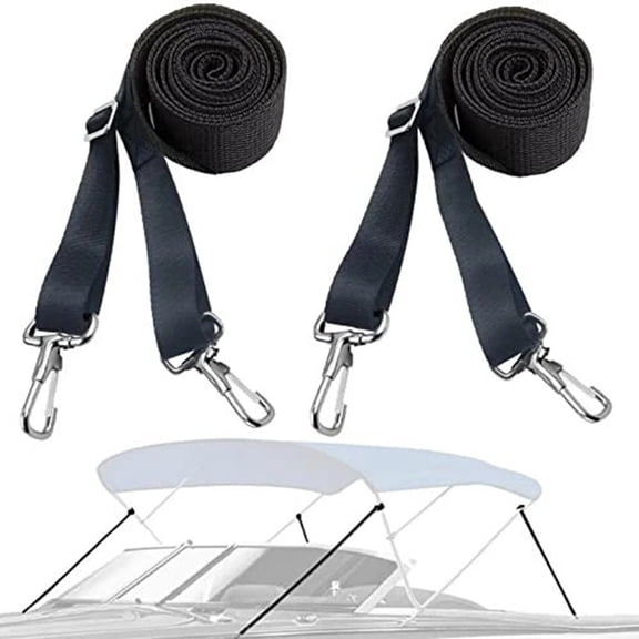 2X Adjustable For Bimini For Boat Top Straps With Double End Snap Hook For Securing For Boat Awnings And Covers