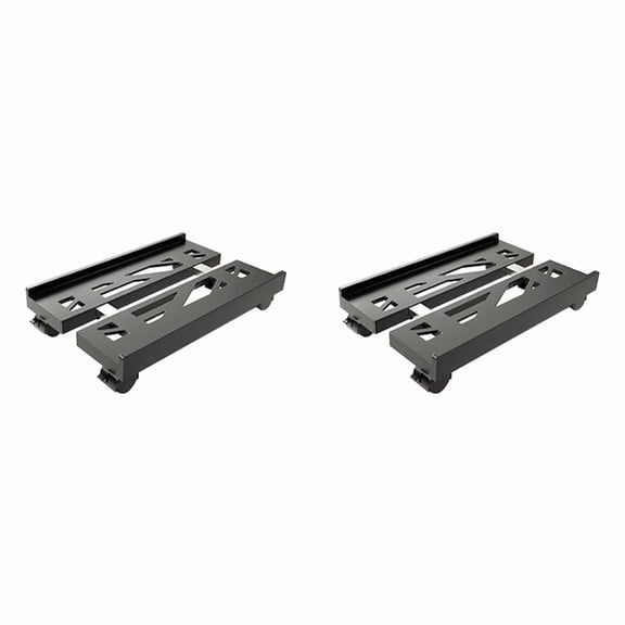 2X Adjustable Mobile CPU Stand, Ventilated Computer Tower Stand PC Tower Stand with 4 Caster Wheels, Under Desk Holder