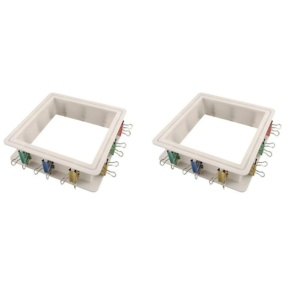 2X Adjustable Mold Housing Kit for Silicone Molds Making,Reusable Housing Frame,2 x mold enclosure set 24 x clips(Colors are random, no specification is accepted.),As Shown