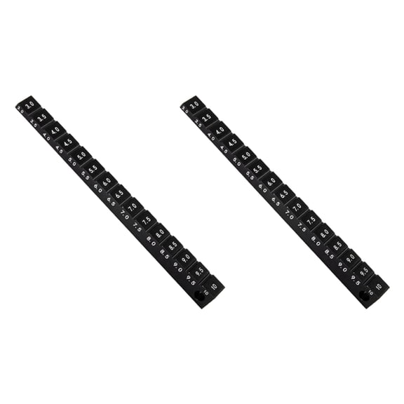 2X Adjustable Ruler Adjusting RC Car Ride Height 3-10mm & Wheel Rim Camber Tools Part Black