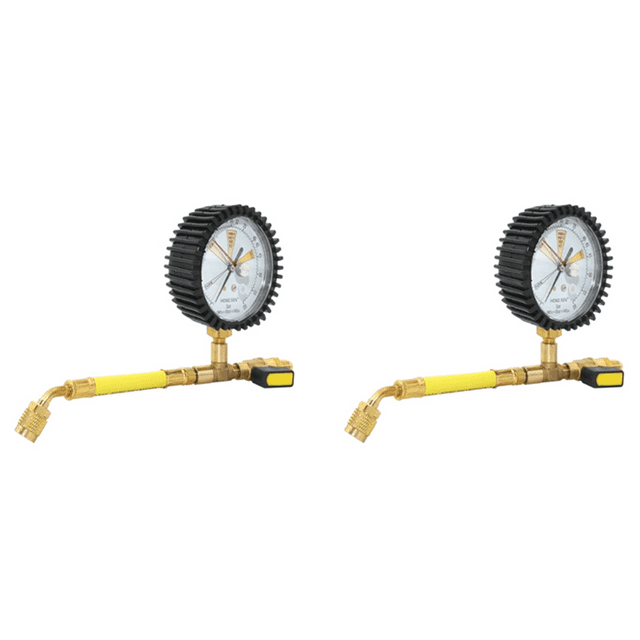 2X Air Conditioning Refrigeration Test Nitrogen Pressure Gauge Simple