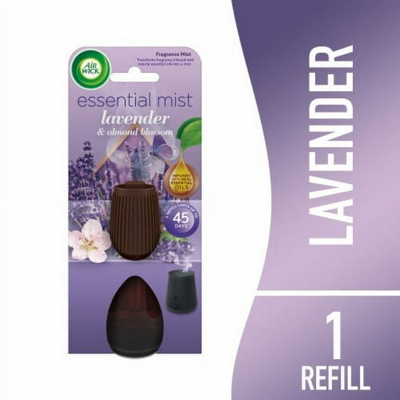 2X - Air Wick Essential Mist Refill, Essential Oil Diffuser Air Freshener, Lavender and Almond Blossom 1 ct