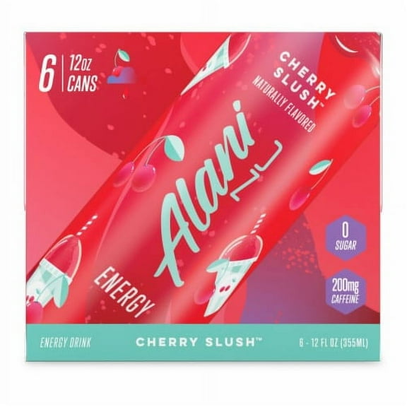 Alani NU Cherry Slush Energy Drink Multipack Cans 6 pk / 12 fl oz - Pack of 2