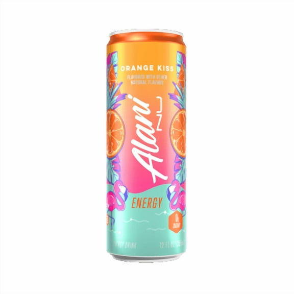 Alani NU Energy Orange Kiss Drink Can 12 fl oz - Pack of 2