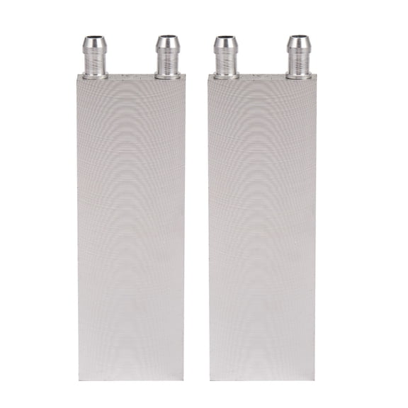 2X Aluminum Alloy CPU Radiator 40X120mm Water Cooling Block Liquid Water Cooler Heat Sink for PC Laptop,2 x CPU Water cooling,Silver