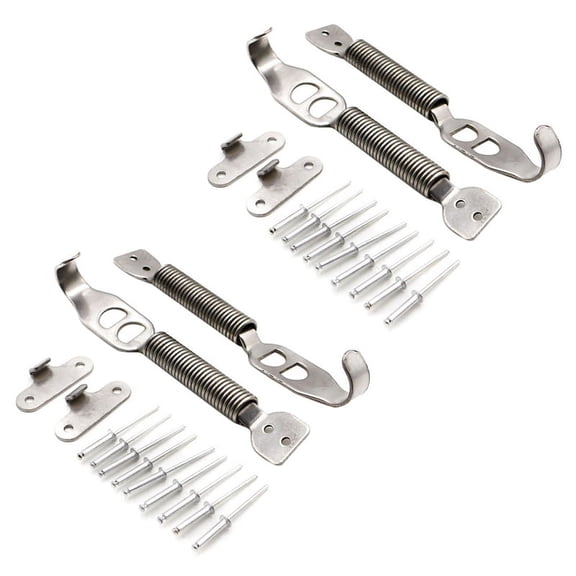 2X Aluminum Alloy Car Mount Hook Pin Lock Kit Latch Spring Fastener