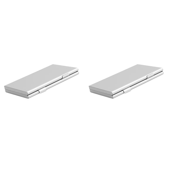 2X Aluminum Alloy SD & TF Card Holder Case, Double-Layer Large Capacity with EVA Slots for 6 SD Cards and 12 TF Cards