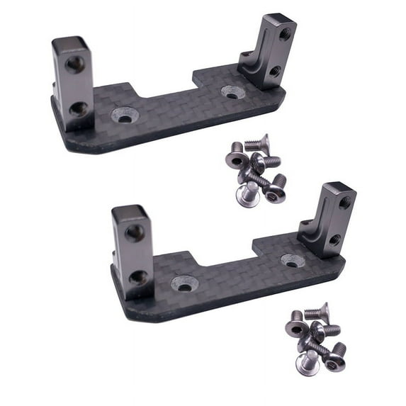 2X Aluminum Mount + Carbon Holder for 1:10 AXIAL SCX10 Rc Car Axle