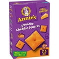 thumbnail image 1 of Pack of 2 - Annies Organic Cheddar Squares, Baked Cracker Snacks, 7.5 Oz Packaging May Vary, 1 of 3