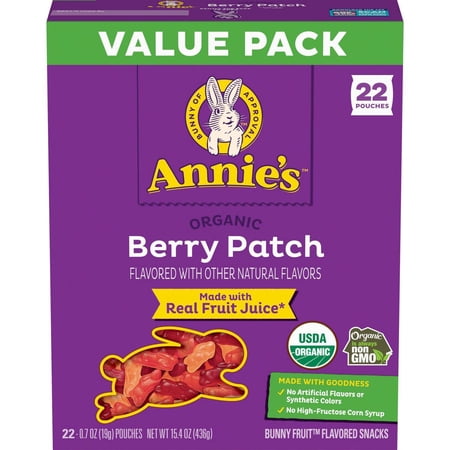 Annie's Organic Berry Patch Fruit Flavored Snacks - 15.4oz/22ct - Pack of 2